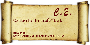 Czibula Erzsébet névjegykártya